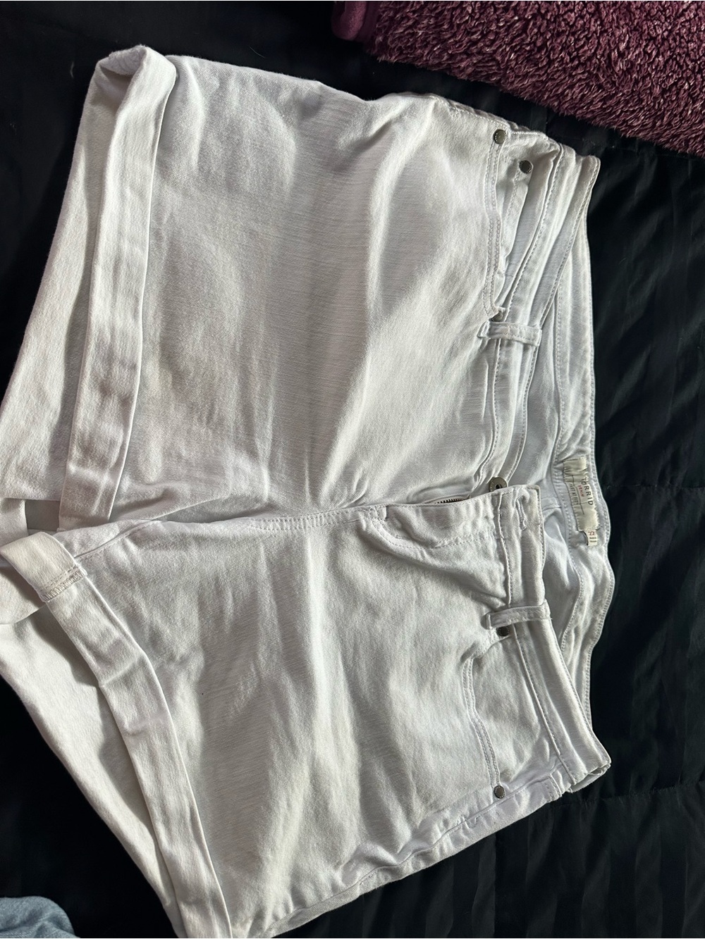 torrid White Denim Roll-Cuff Jean Shorts